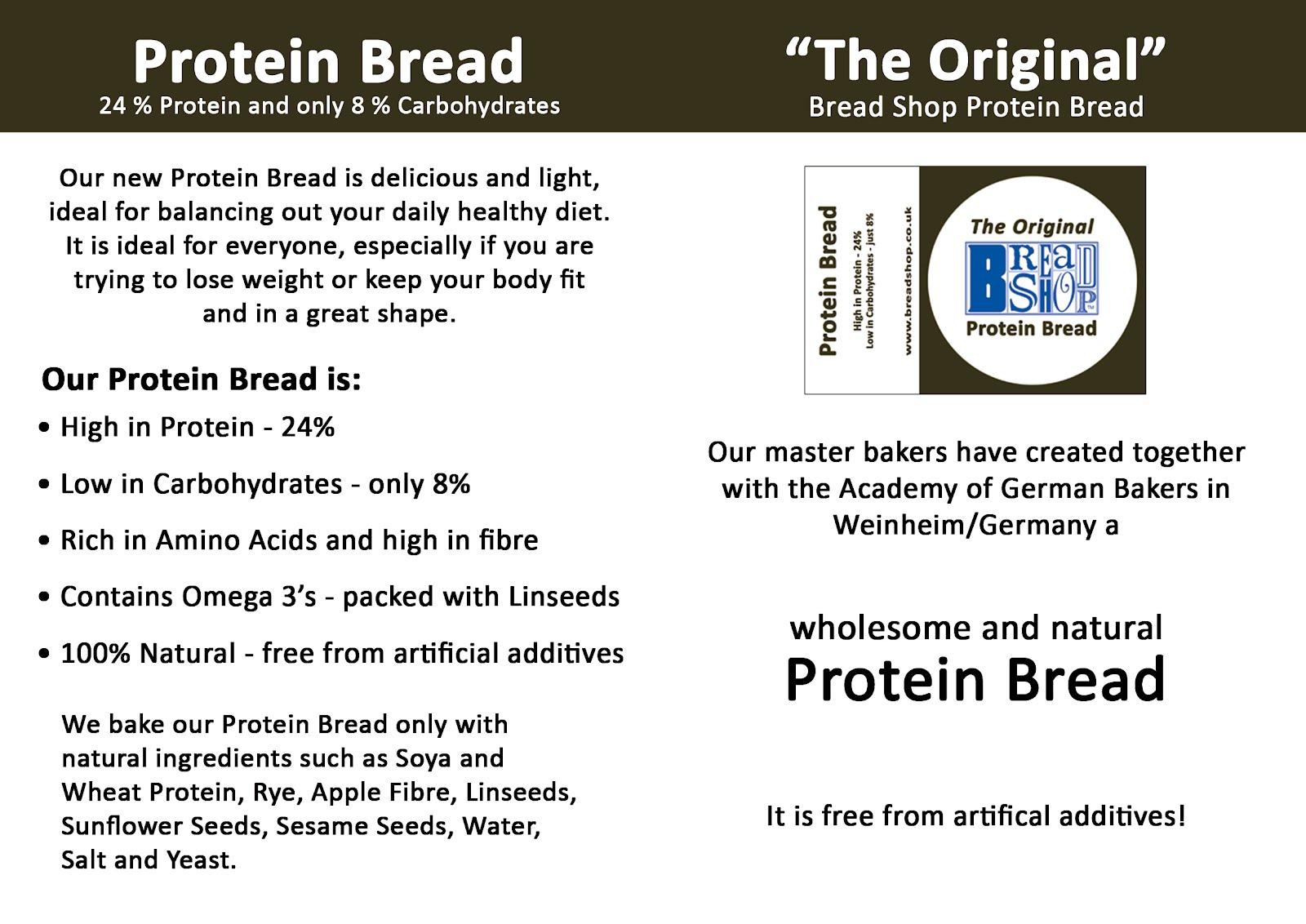 News and Health Information Protein Bread