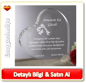 Anneler Gününe Özel Mesajlı Kalp Akrilik Anneler günü hediyesi