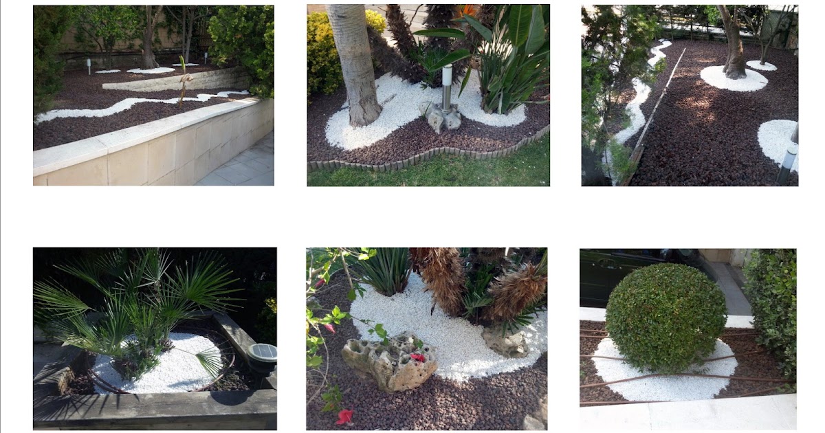 Jardines Dain: Diseño de jardín con combinación de grava volcánica y