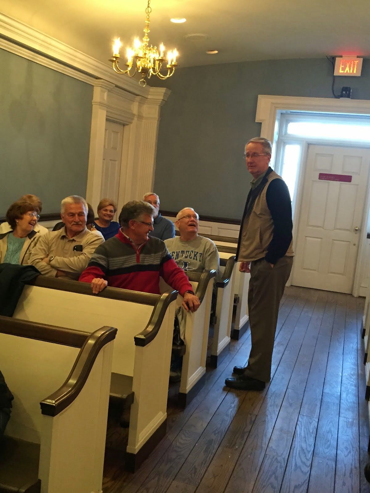 John Russell with his former parishioners