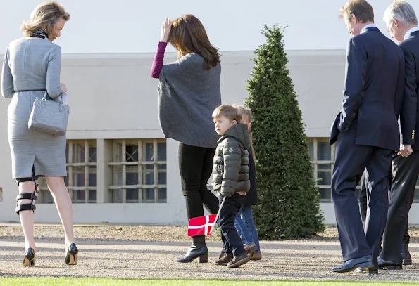 Crown Prince Frederik of Denmark, Crown Princess Mary of Denmark, with, Princess Josephine, and Prince Vincent, King Harald of Norway, King Carl Gustaf of Sweden, Henri Grand Duke of Luxembourg, King Willem Alexander of the Netherlands, Queen Maxima of the Netherlands, King Phillipe of Belgium, Queen Mathilde of Belgium, Princess Marie of Denmark