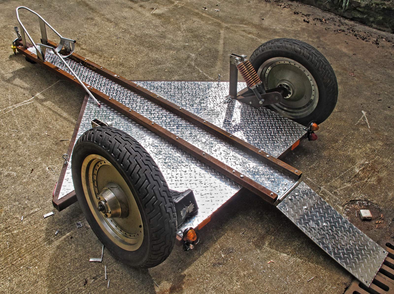 Custom motorcycle chopper trailer...dig Motorcycle trailer, Diy