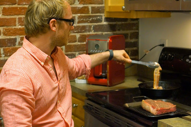 Philadelphia, bacon, sirloin steak