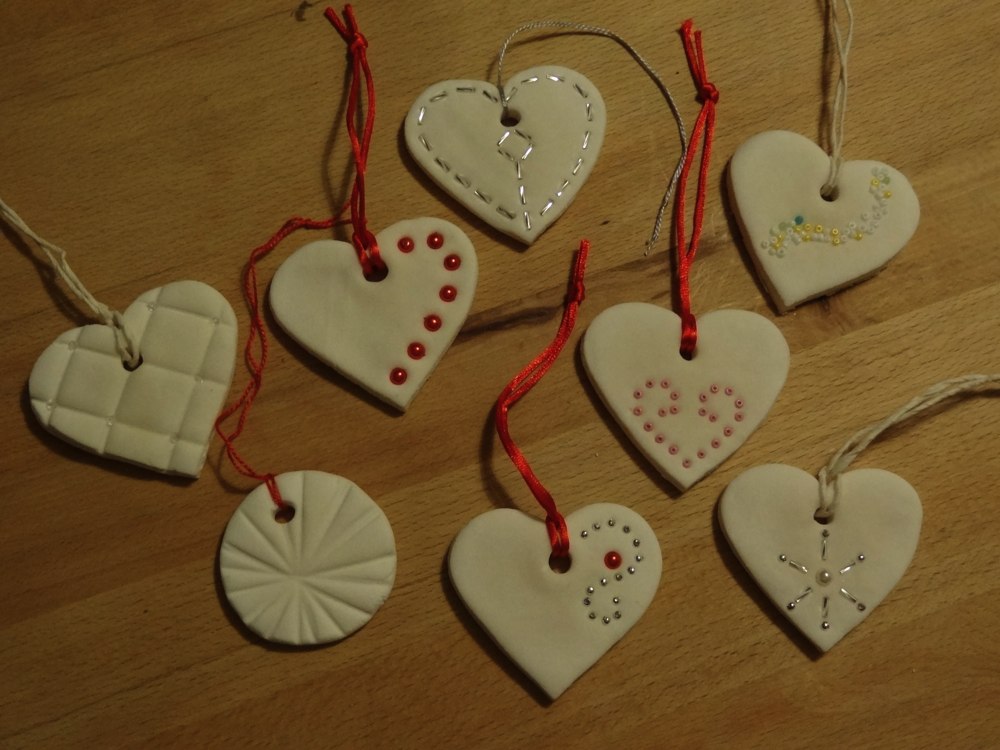 show tell share baking soda clay heart ornaments show tell share baking soda clay heart ornaments