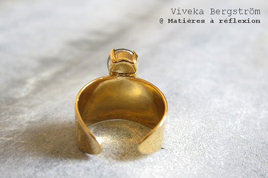 Bague Viveka Bergström cristal vert