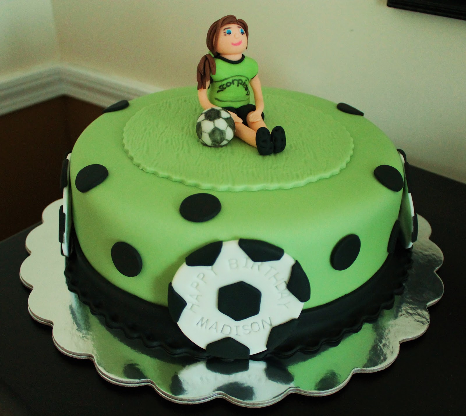 Creative Cakes by Lynn: Soccer Girl & Soccer Ball Cake