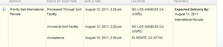 estimated delivery date of estimated delivery date of