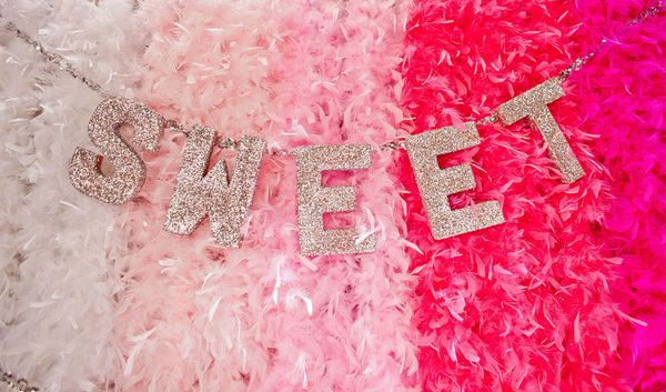 Sweets Banner for you Wedding Reception Cake Table Or Just Married