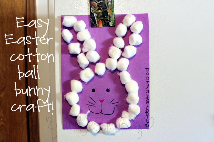 Easter craft Cotton ball bunny!
