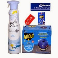 Pack of Glade Refresh air & All Out Mosquitoes By SC Johnson for Rs.141 Only