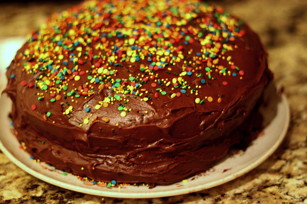 chocolate sprinkle cake