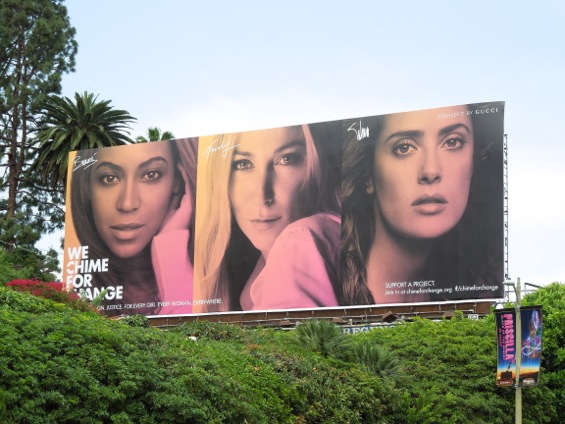 Gucci We Chime for Change billboard Gucci We Chime for Change billboard