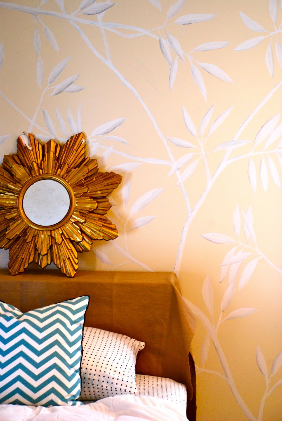 A Thousand Laughing Starfish Chic Leaves Wall Mural Tutorial.