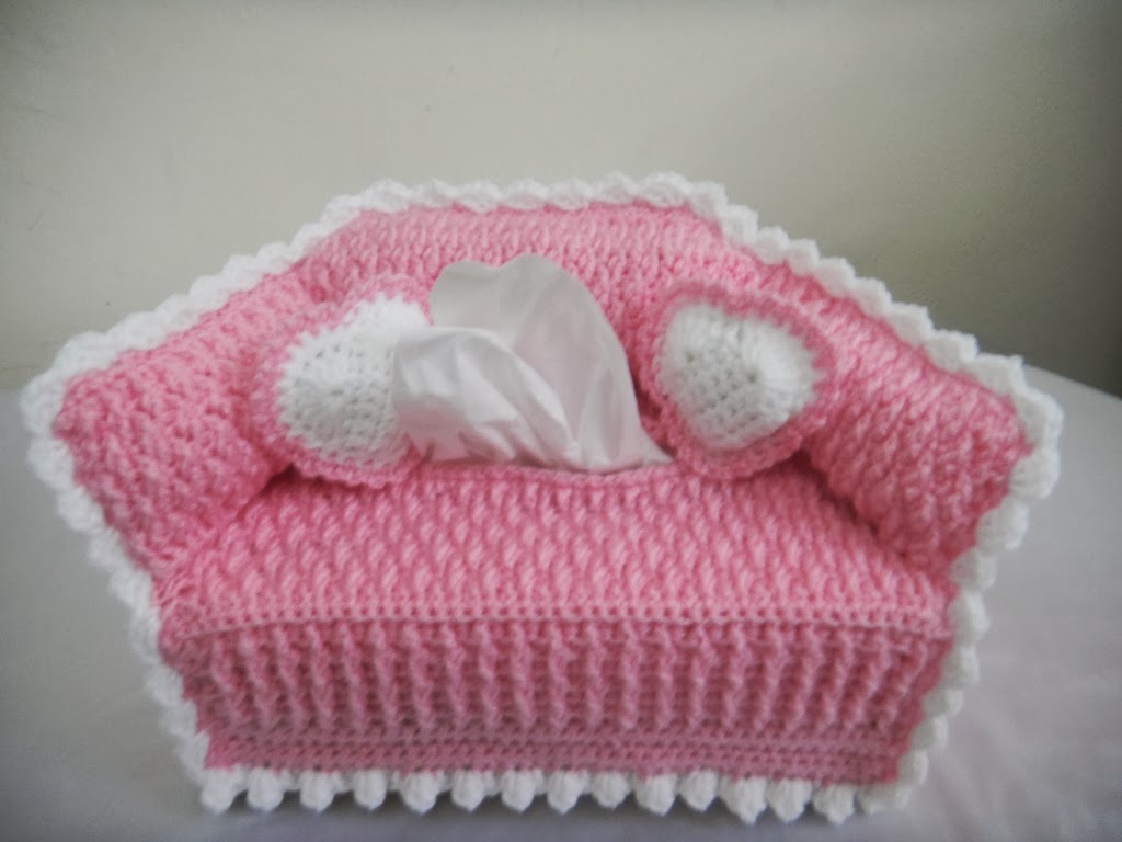 For the Love of Crochet Along: sofa tissue box cover