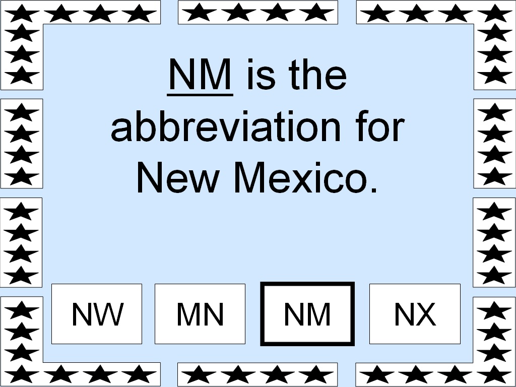 Student Survive 2 Thrive American State Abbreviations Part 4 of 5