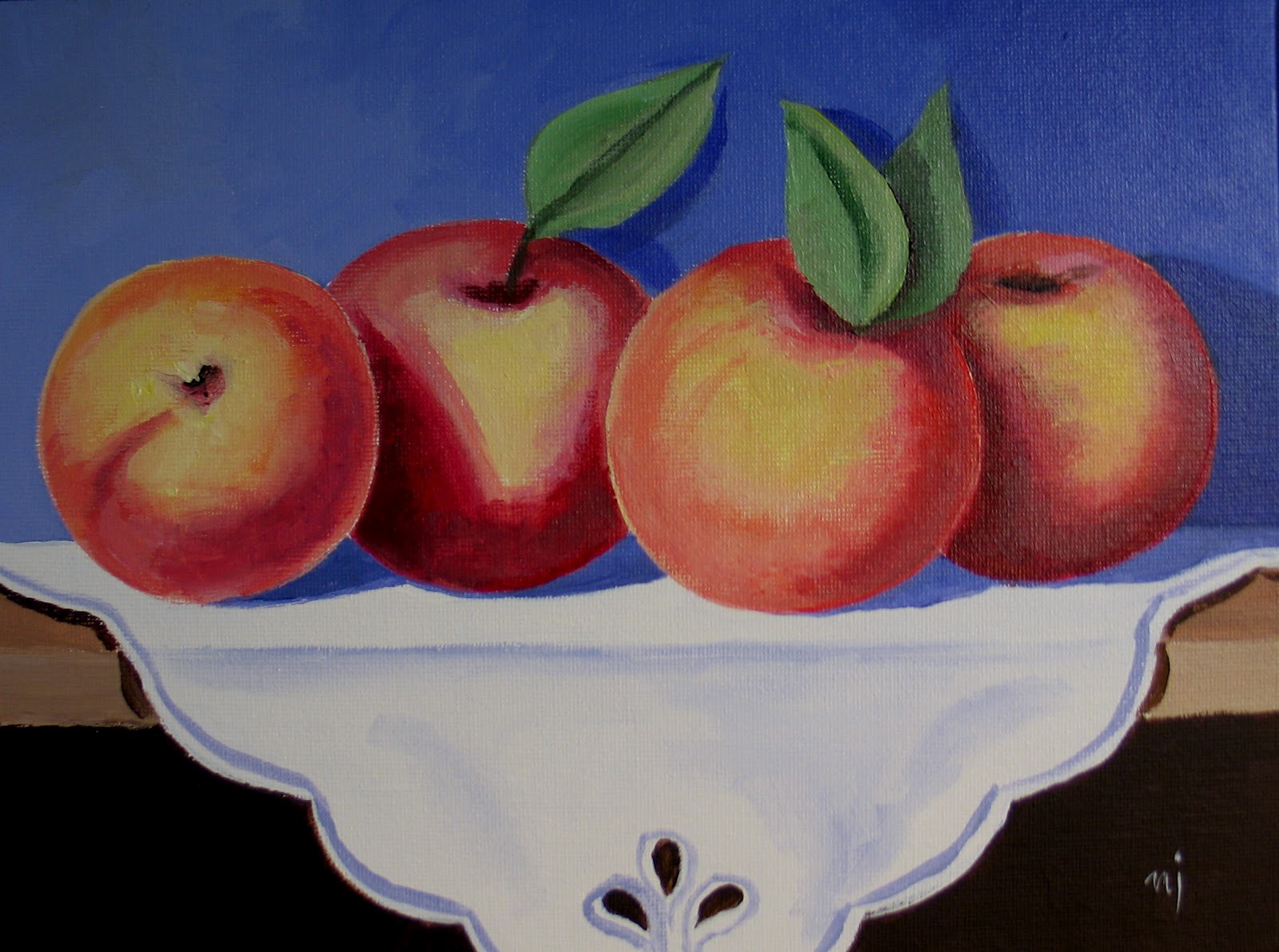 Nel's Everyday Painting Painting Peaches SOLD