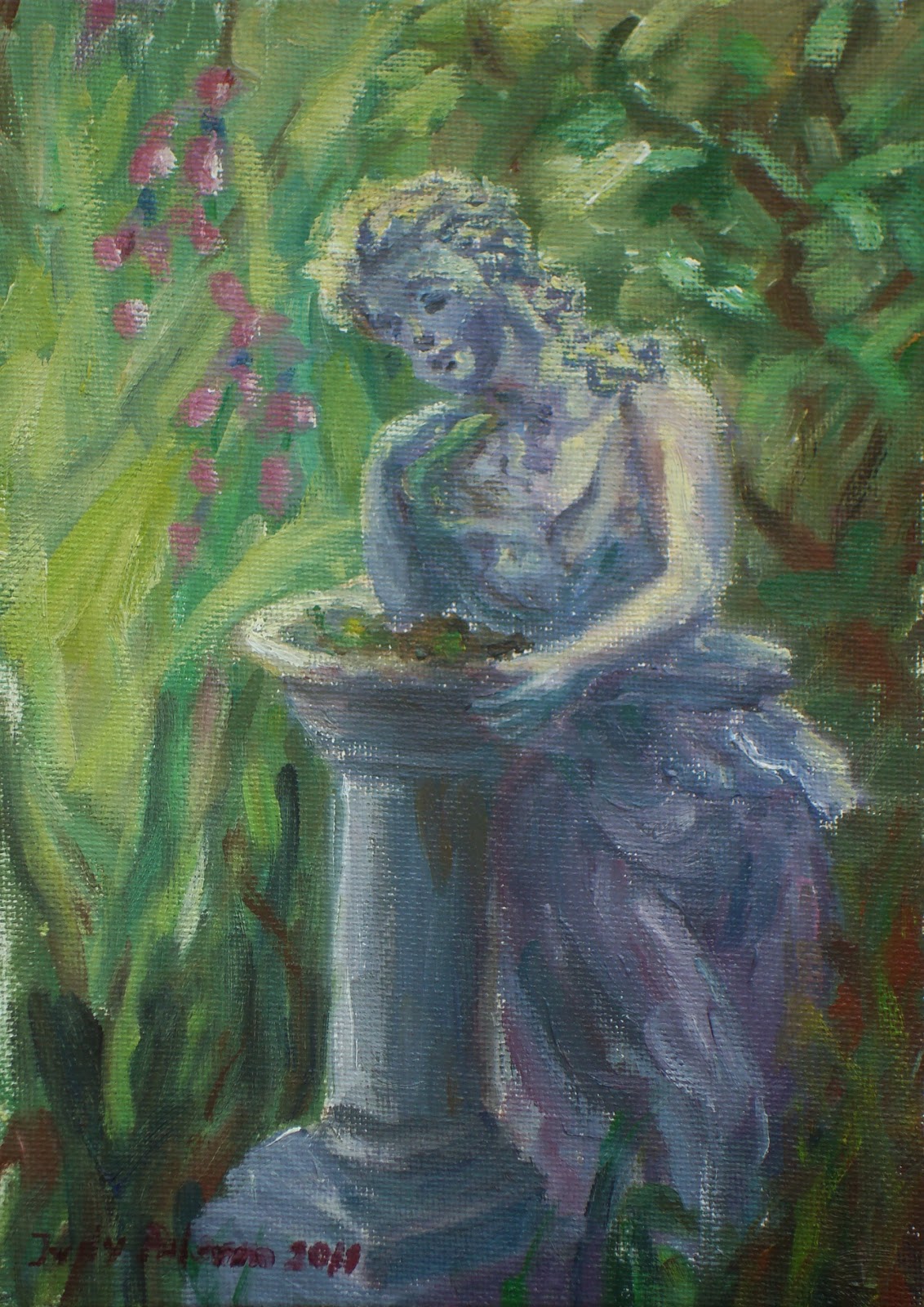 MY NEXT PAINTING: Garden Statue