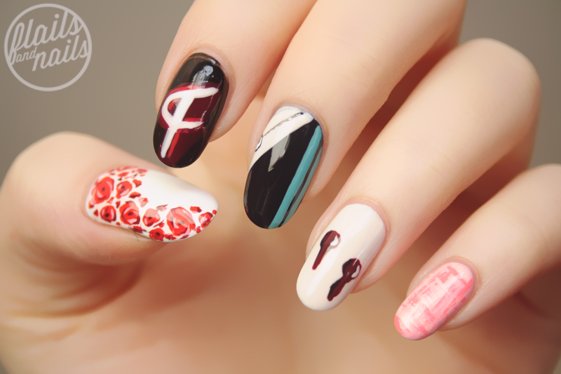 8. Blood Stained Nail Art - wide 3