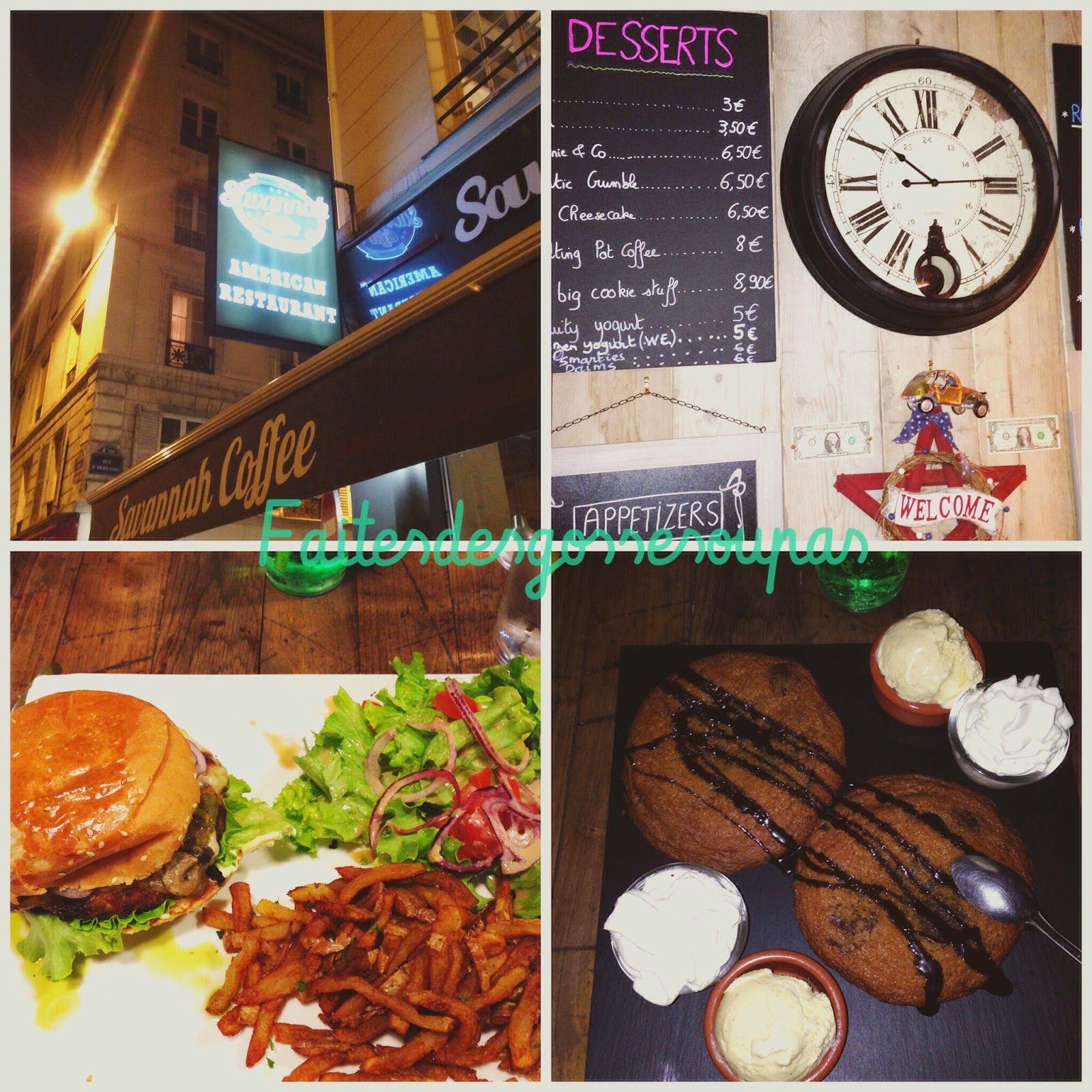 Savannah café restaurant américain http://faitesdesgossesoupas.blogspot.fr