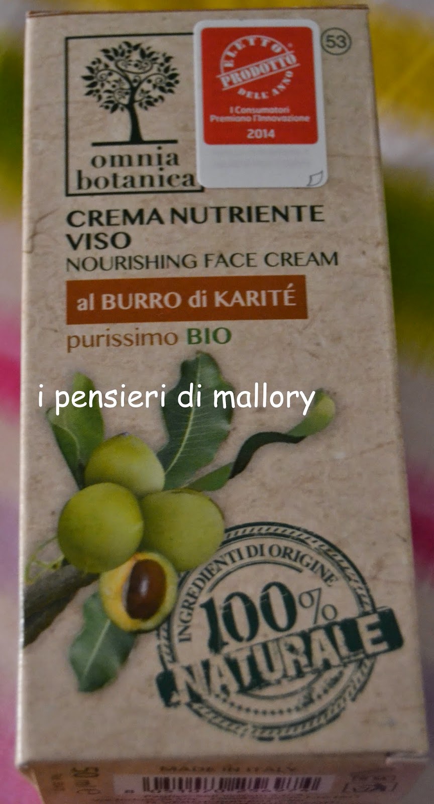 I Pensieri Di Mallory Review Crema Nutriente Viso Omnia Botanica Al Burro Di Karite