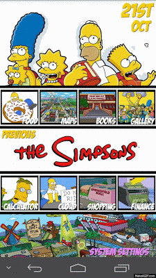 Tema para Themer de Los Simpsons Así se veria nuestro Android con el tema de Los Simpsons para Themer