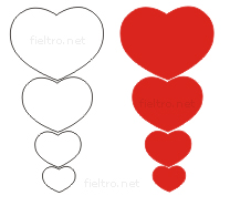 moldes de corazones para tarjetas