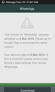 This version of WhatsApp become obsolete This version of WhatsApp become obsolete