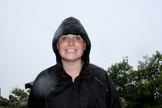 rain coat, rain jacket, smile despite the rain, Plentzia to Armintza walk, The Basque Country, Bilbao