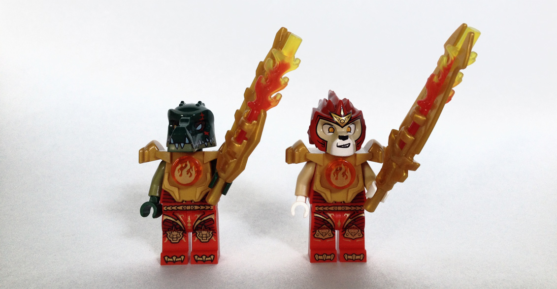 LEGO Lot of 2 Translucent Yellow and Red Bionicle Fire Flame Pieces