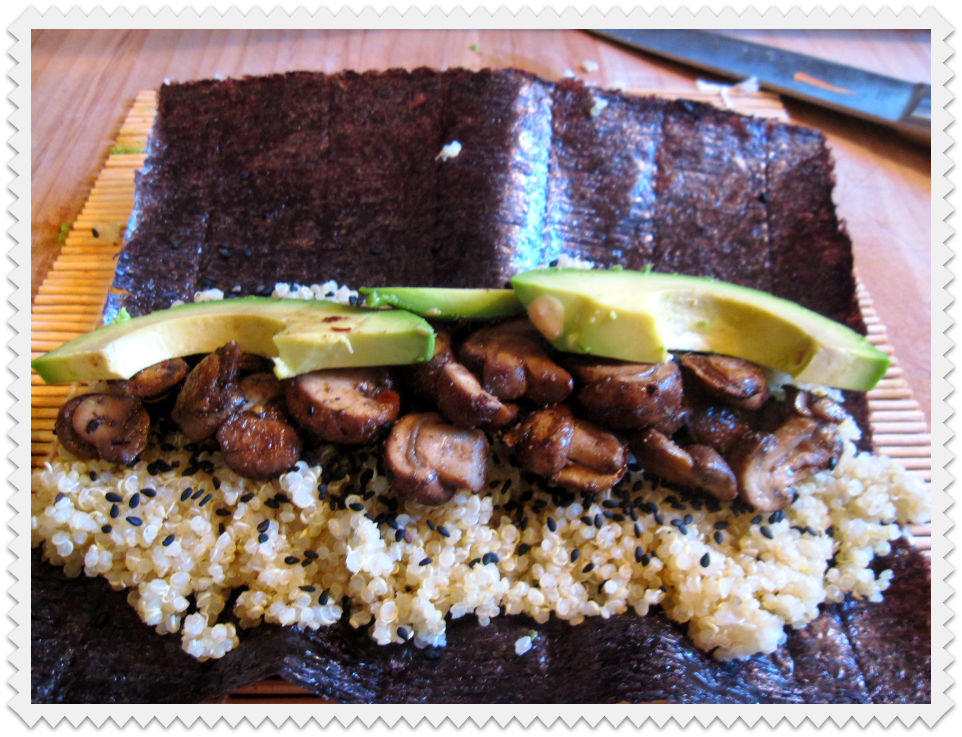 fresh young coconut tasty quinoa nori rolls raw nori sheets