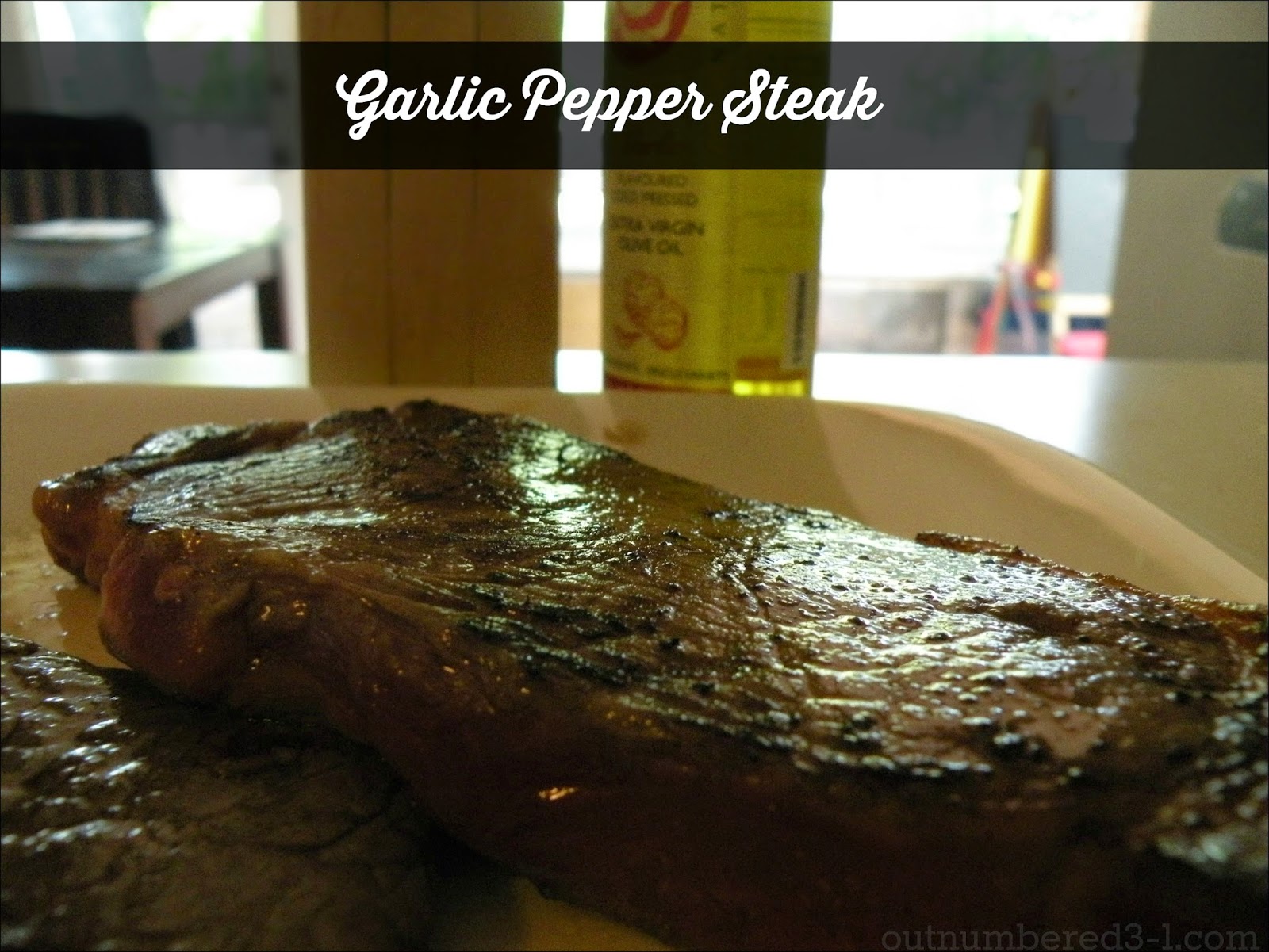 Garlic Pepper Steak & Sour Cherry Apple Crisp A Father's Day Treat