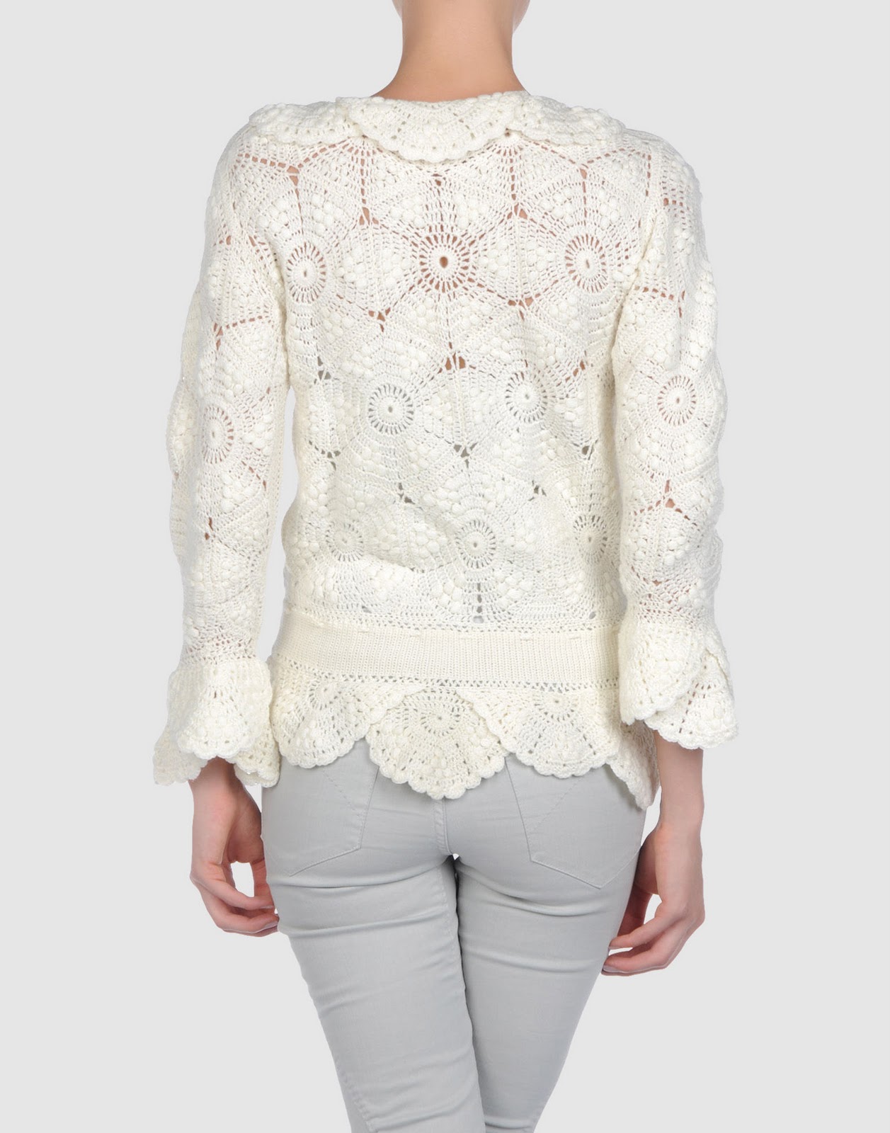 White Crochet Cardigan
