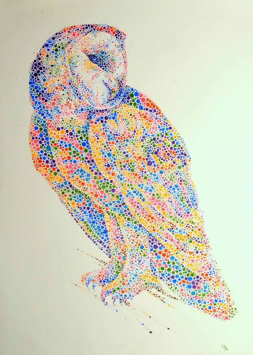 Animal dotted paintings by Ana Enshina craft art ideas