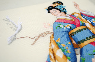 Dimensions Gold Elegance of the Orient Cross Stitch Work in progress WIP