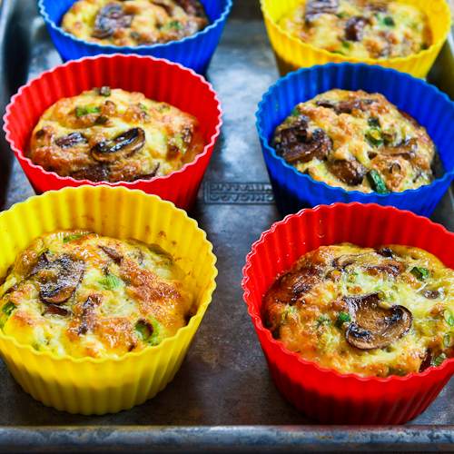 Baked MiniFrittata with Mushrooms, Cottage Cheese, and Feta Kalyn's
