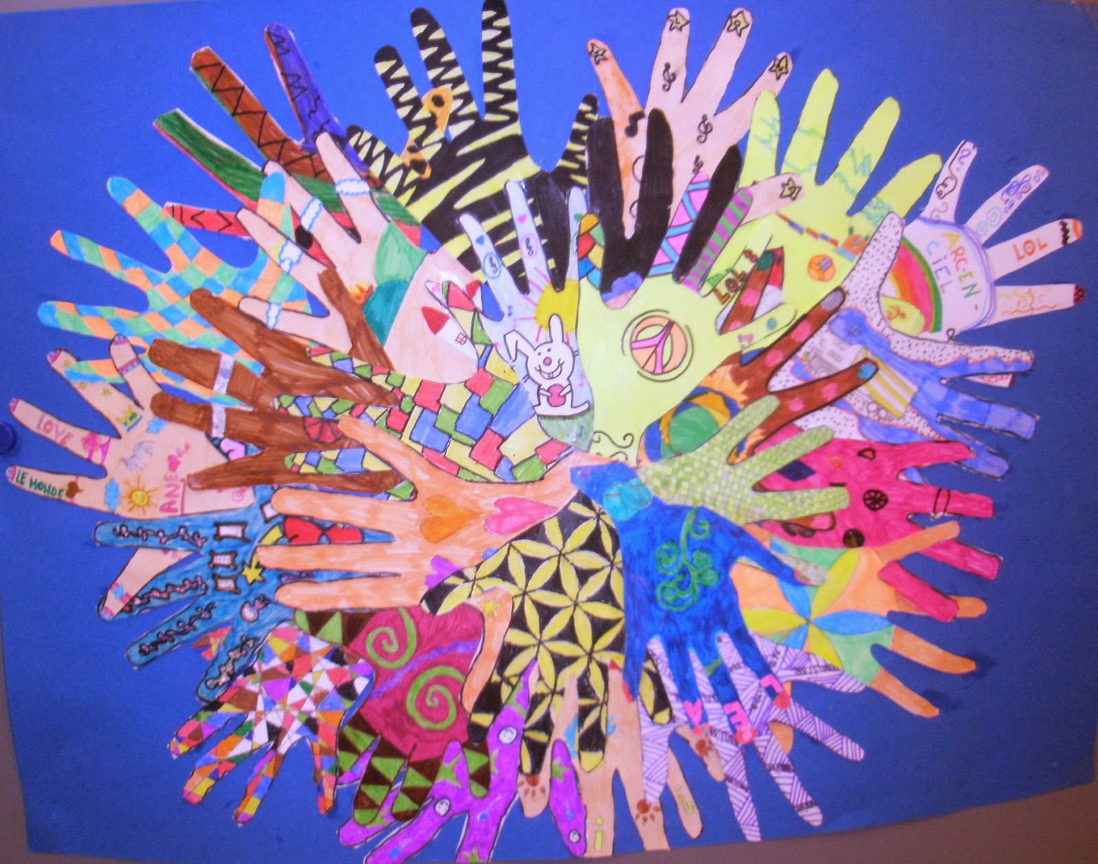 la biblio Rémilly Exposition "Les Mains"