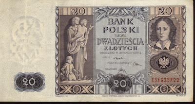 Polonia 20 Zlotych 1936 P# 77