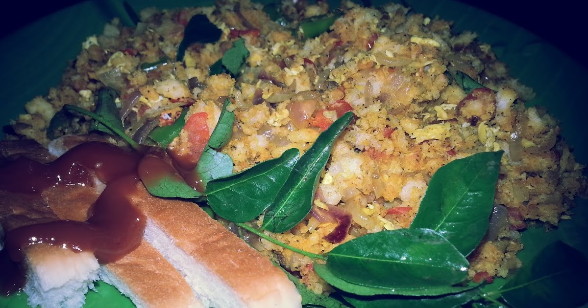 Easy and quick bread crumbs uppumav recipe Kunjaminas Recipes