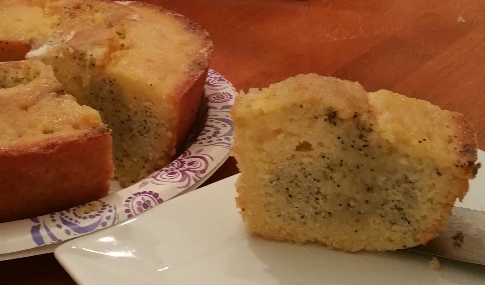 Winged Musings Lemon Poppy Seed Drizzle Cake