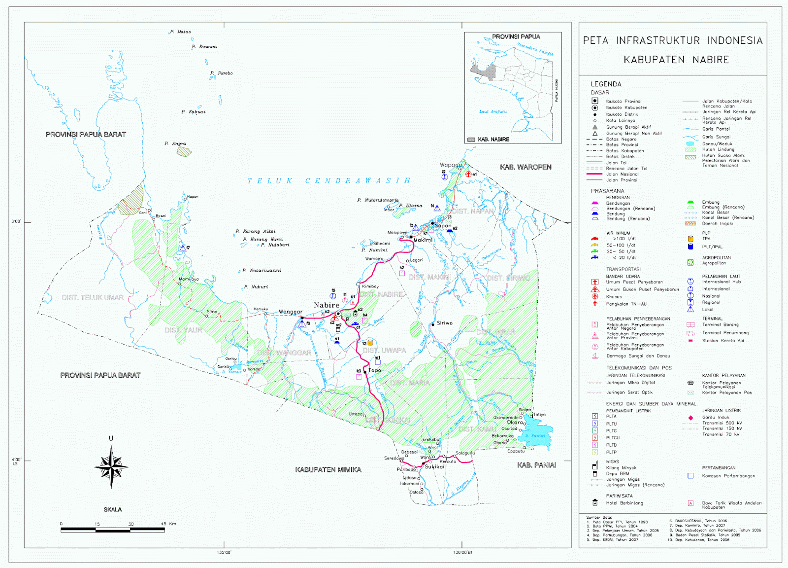 Peta Papua (kabupaten kota)