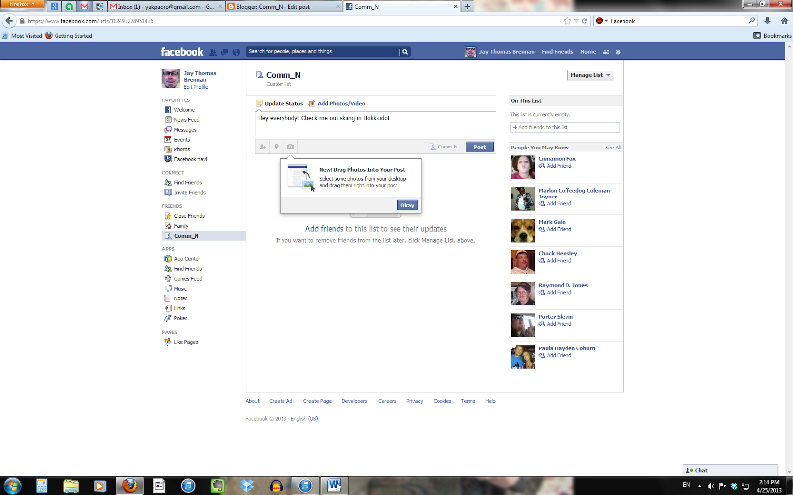 Comm_N: Application 2.1: Facebook