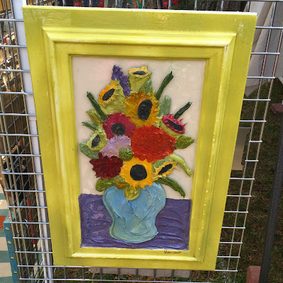 Mixed Media Flower Painting - Summerville Flowertown Festival | The Lowcountry Lady