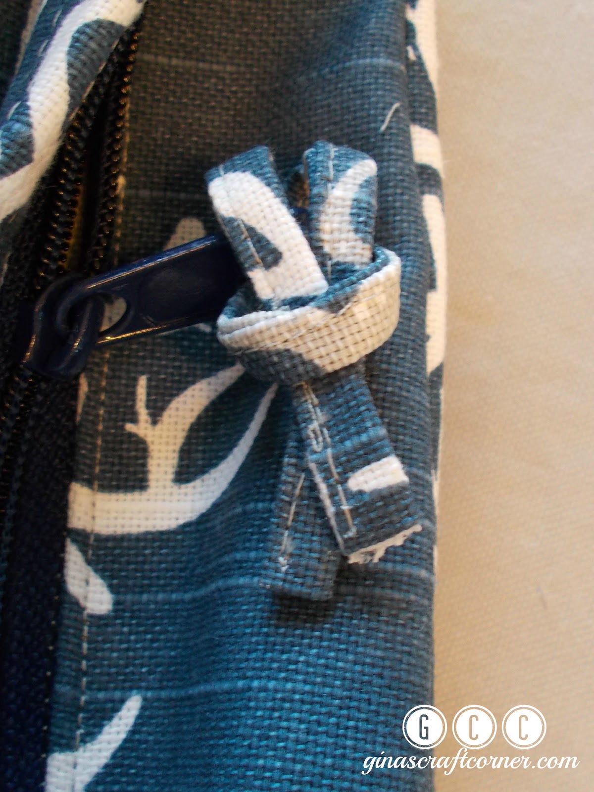 Gina's Craft Corner Easy Fabric Zipper Pull Tutorial
