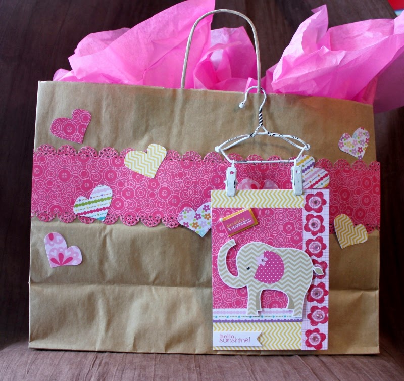 Hampton Art Blog Baby Shower card and gift bag by Designer Patty Folchert