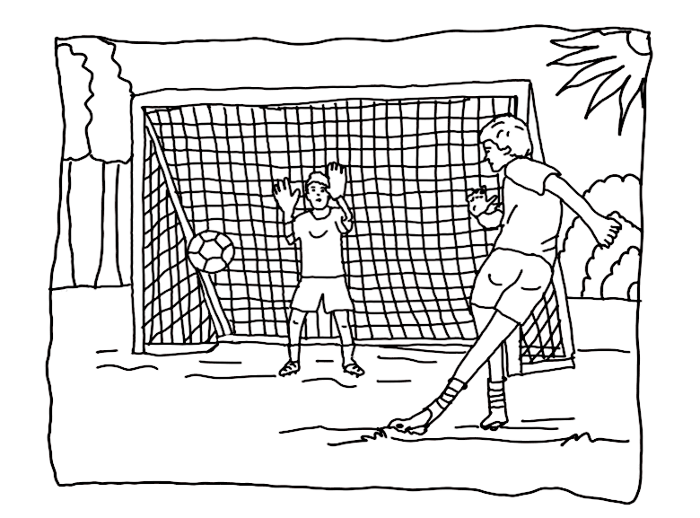 Malvorlage fussball tor Idea