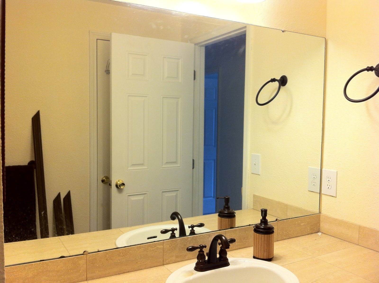 Painting bathroom tile DIY Bathroom Mirror Frame