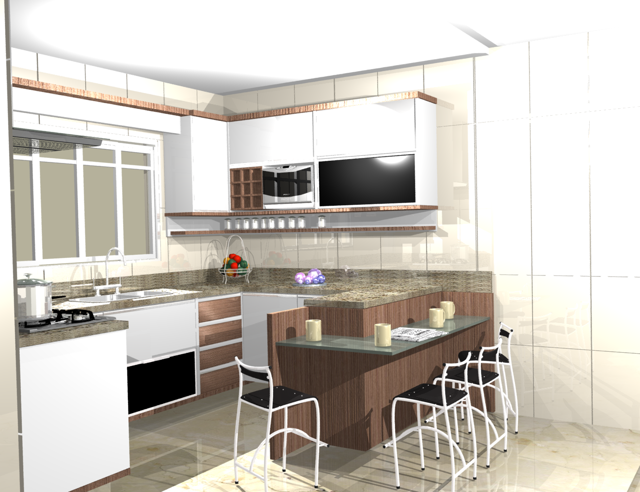 #6E408B cozinhas pias para cozinhas revestimento para cozinhas cozinhas 1300x1000 px Projeto Cozinha Escola #2525 imagens