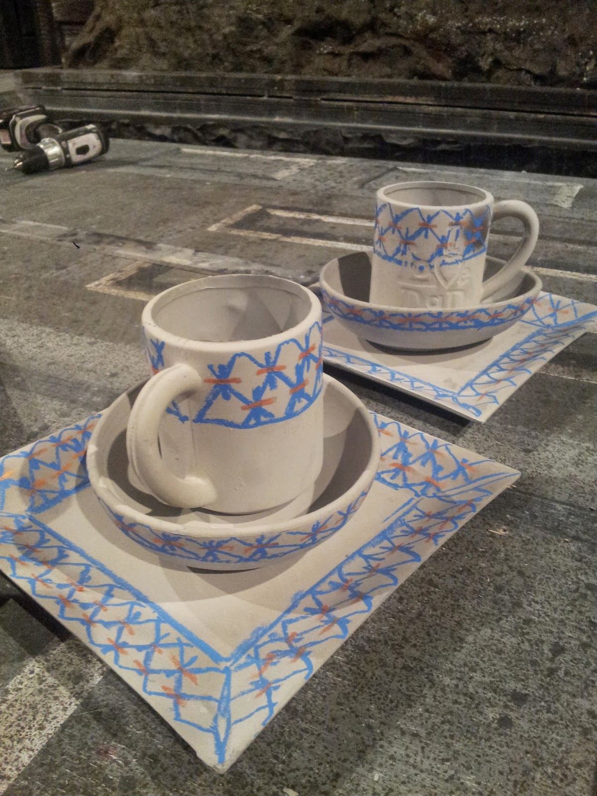 Theatre Projects Greenware breakable dishes