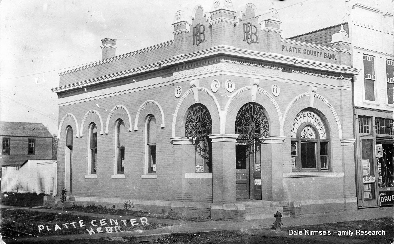 Grandma Brunken's Post Card Album Platte County Bank
