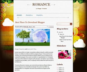 Romance Blogger Template